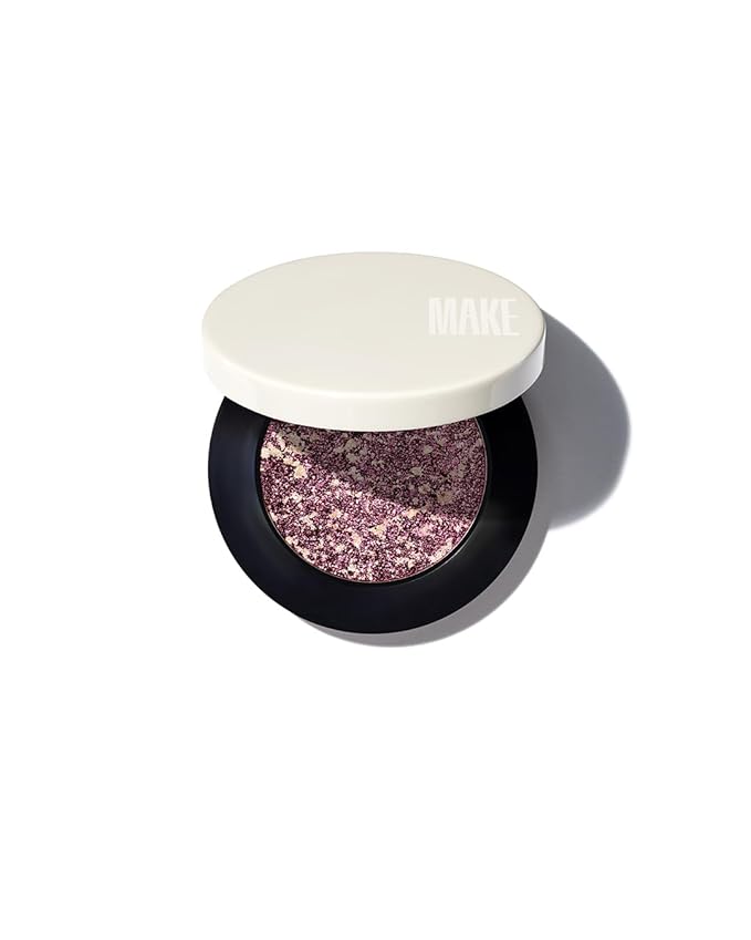 MAKE Beauty Multi-Chromatic Eye Shadow. Metal Reflecting Luminous Foil Finish Creamy, Buildable, Dimensional Long-wear, Crease-proof Powder Eyeshadow, Multichrome Shade - Purple Haze, Magenta-Velvo Beauty