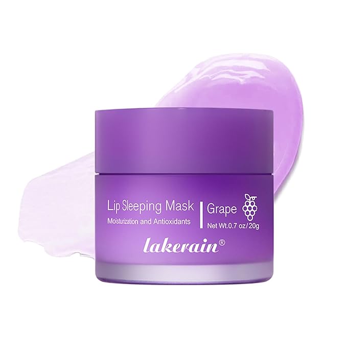 Lip Mask Sleeping,Nourish Hydrate Lip Mask,Lip Oil,Lip Balm, Lip Skin Care,Hydrating, Moisturizing Lip Lines Night Sleep Anti-chapped Lip Cream (Grape)-Velvo Beauty