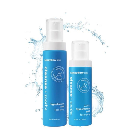 Hypochlorous Acid Spray – HOCl Face & Body Mist for Acne, Eczema & Irritation – Multi-Purpose Skin Repair – Eyelid Cleanser, Post-Workout/Procedure, Scalp & Sensitive Skin (2 oz+6.8 oz)-Velvo Beauty