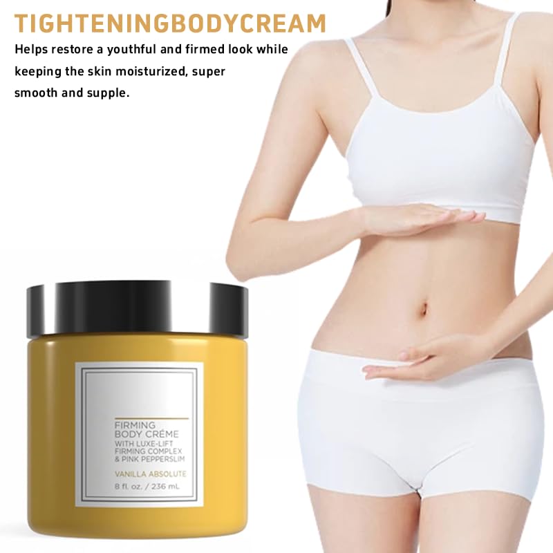 Champagne Lift Body Creme,lift firming body creme, with Luxe-Lift Firming Complex & Pink Pepperslim,Deep Hydration & Smoothing, Hydrates Dry Skin Arms & Legs (Vanilla)-Velvo Beauty