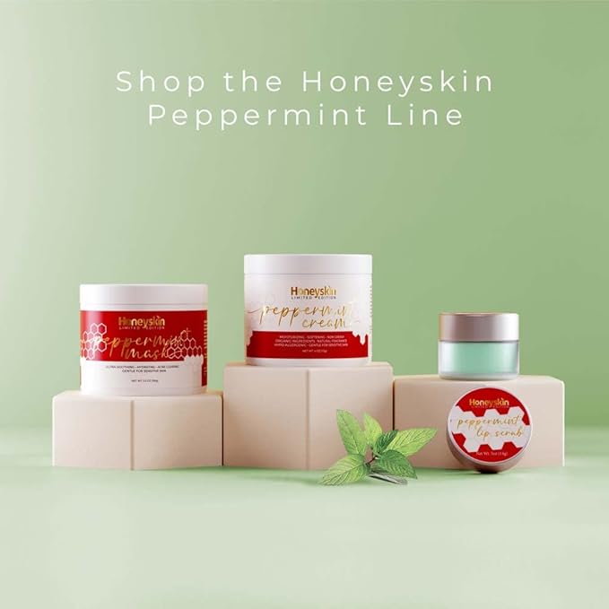 Lip Exfoliator Scrub and Lip Treatment - Gentle Lip Repair for Dry Cracked Lips and Lip Scrubs Exfoliator and Moisturizer - All Naturals Lip Brightening for Dark Lips (Peppermint)-Velvo Beauty