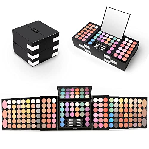 148 Colors Hotrose Cosmetic Make up Palette Set Kit with Eyeshadow Lip Colors & More,All-in-One High Pigment Powder Pallet Kit with Mirror, Applicators-Velvo Beauty