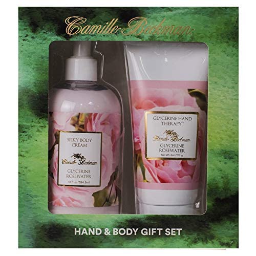 Camille Beckman Hand and Body Duet Set, Silky Body and Glycerine Hand Cream, Glycerine Rosewater-Velvo Beauty
