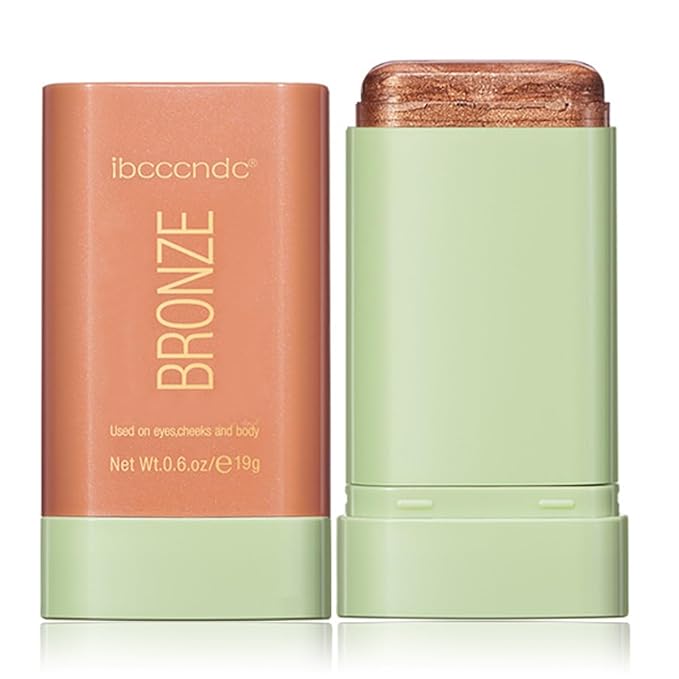 Multi-Use Makeup Blush Stick, Cream Blush Stick, Tinted Solid Moisturizer Stick for Cheek & Eyes & Lips, Waterproof Natural Nude Makeup, Suitable for All Skin (3#Rich Glow)-Velvo Beauty