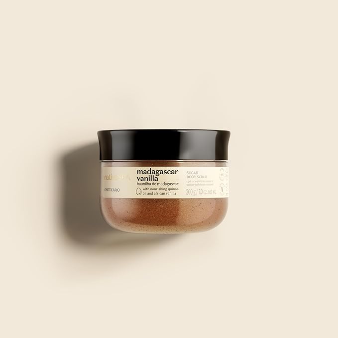Nativa SPA by O Boticário Madagascar Vanilla Exfoliating Body Scrub, Hydrating & Anti Aging Gentle Exfoliator, 7 Ounce-Velvo Beauty