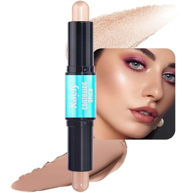 evpct 2in1 Face Shaping & Contouring Stick Cream Contour Concealer Bronzer Stick Makeup Kit for Beginner Face Highlighter Makeup Stick contorno maquillaje de maquillaje profesional, 01 NEW Fair-Velvo Beauty