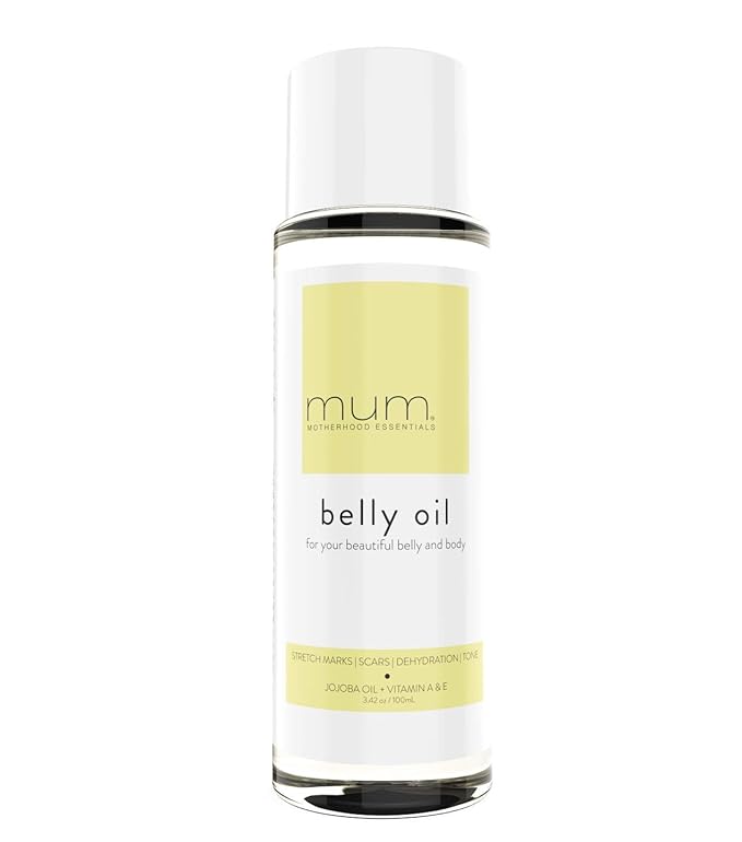 Mum. Motherhood Essentials® Premium Organic Belly Oil (3.42oz), Maternity Stretch Mark Oil,Prevent,Heal Remove Stretch Marks & Scars, Safe For Pregnancy-Velvo Beauty