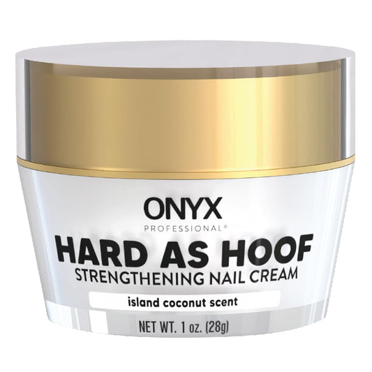Onyx Professional Hard as Hoof Nail Strengthening Cream, Coconut Scent - Nail Growth and Conditioning Cuticle Cream Stops Splits, Chips, Cracks & Strengthens Nails, 1 oz-Velvo Beauty