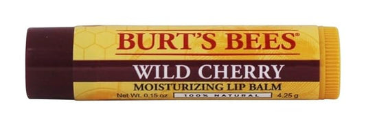 Burts Lip Balm Wild Cherr Size .15z Burts Lip Balm Wild Cherry .15z (Pack of 4)-Velvo Beauty