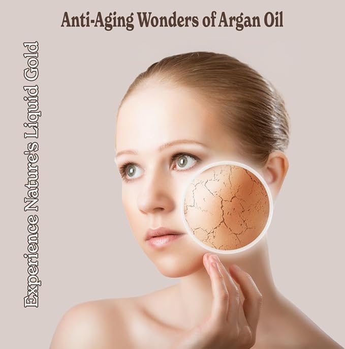 8oz Moroccan Argan Oil, 100% Pure and Natural, Cold-pressed, Organic – Works Magic on Your Skin and Hair - Includes Pump & Flip Cap-Velvo Beauty