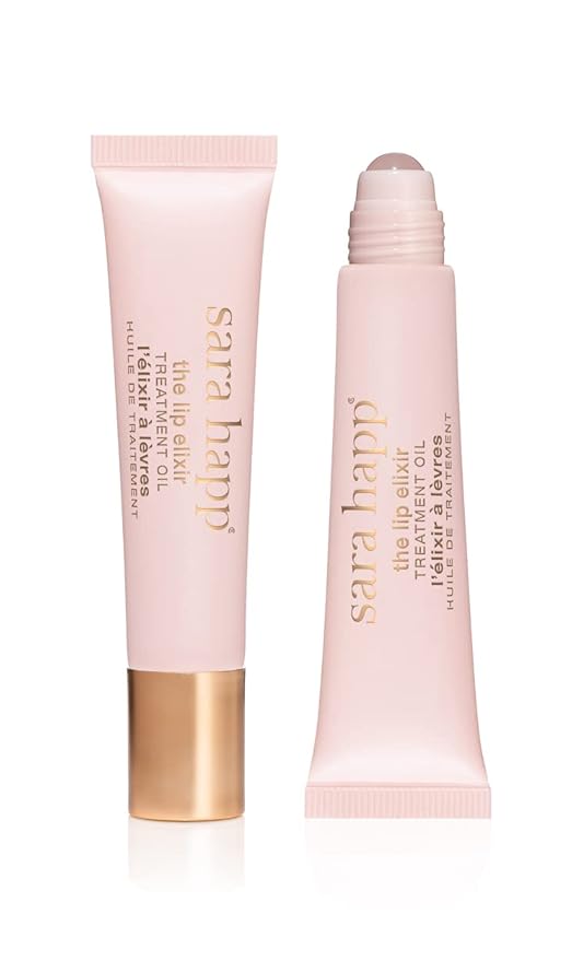 Sara Happ The Lip Elixir: Hydrating Lip Treatment Oil for Lips: Refine Fine Lines & Reduce Signs of Aging, Rejuvenating, Moisturizing with Jojoba Oil & Hyaluronic Acid, 0.45 oz.-Velvo Beauty