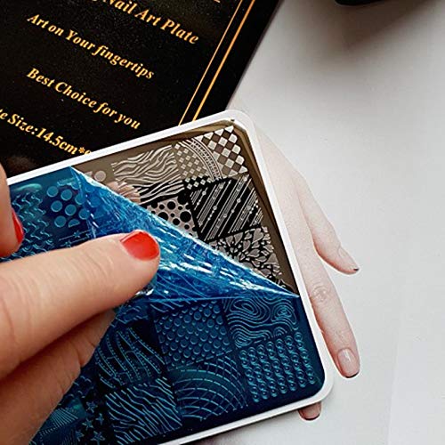 2Pcs/Set Animal Zebra Strips Stamping Template Geometry Letter Words Creative Large Size Nail Plate Printer Nail Image Plate 14.5×9.5cm (D04/D08)-Velvo Beauty