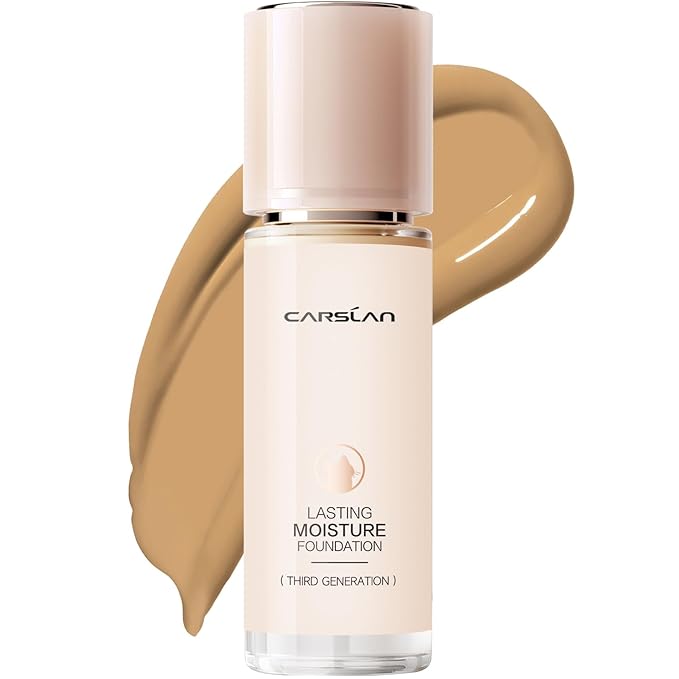 Lasting Moisture Foundation, 24H Longlasting Medium Coverage Dewy Finish Face Makeup, Poreless, Lightweight, Hydrating Liquid Foundation For Dry Skin, M02-Velvo Beauty