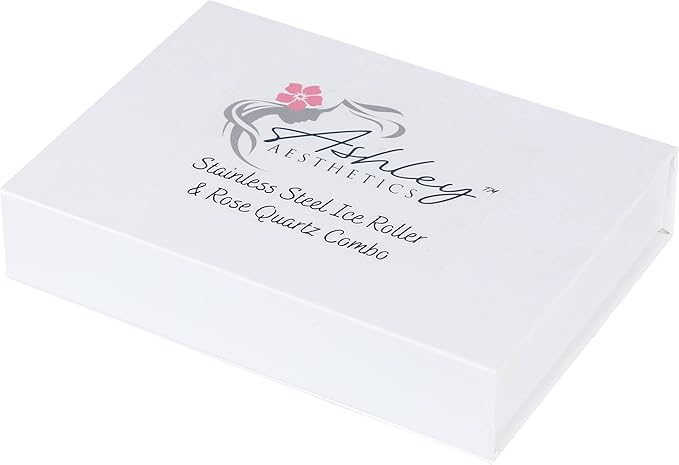 Stainless Steel Ice Roller & Rose Quartz Facial Set | Luxury Skin Care Tools for Lymphatic Drainage, Product Absorption, Skin Tightening, & Relaxation-Velvo Beauty