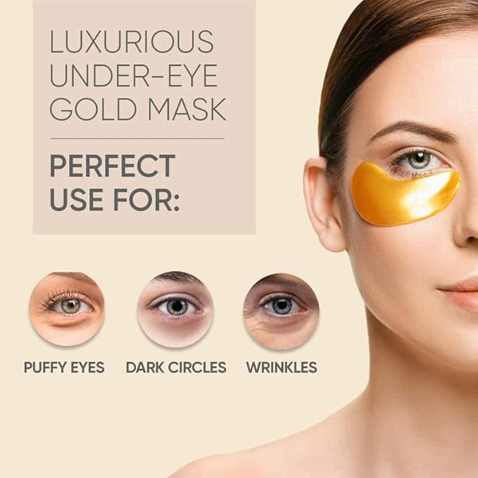 Gold Eye Mask Patches-Velvo Beauty
