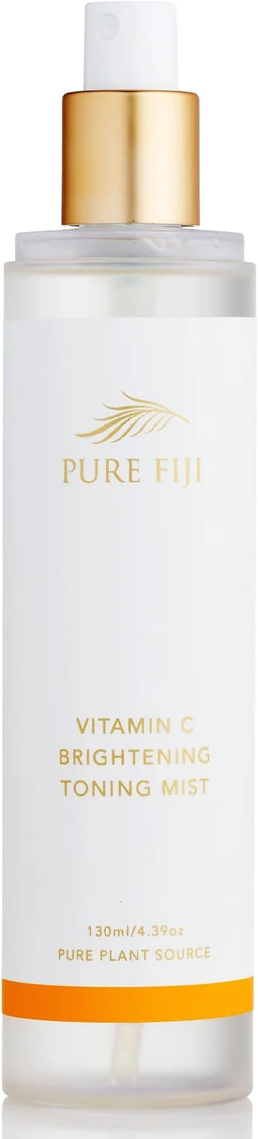 Pure Fiji Face Toner Mist with Vitamin C for Brightening & Refreshing Antioxidant Face Mist Hydrating Spray Helps Even Skin, Smooths Fine Lines and Wrinkles (4.4oz/130ml)-Velvo Beauty