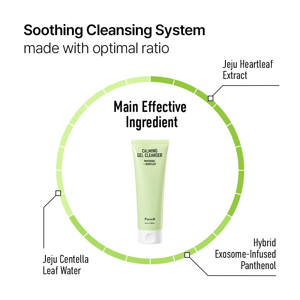 Parnell Panthenol Heartleaf Calming Gel Cleanser | 180ml / 6.08 fl.oz, soothing & moisturizing cleanser, korea skin care, korea beauty-Velvo Beauty