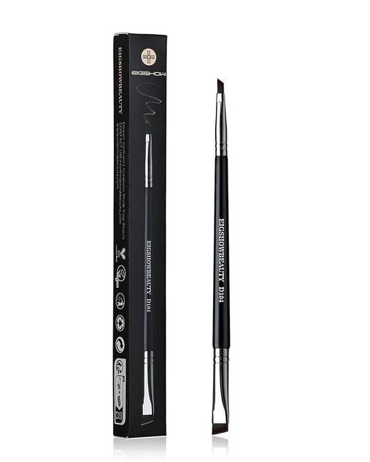 Eyebrow Brush & Eyeliner Brush, EigshowBeauty Double-Ended BrushesOne Brush For 2 Uses - Black (D104)-Velvo Beauty