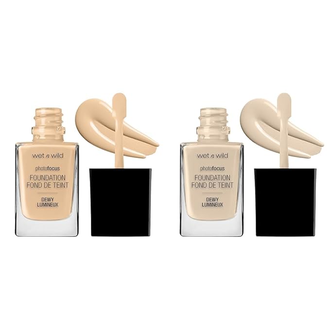 wet n wild Photo Focus Dewy Liquid Foundation Makeup Soft Beige & Nude Ivory-Velvo Beauty