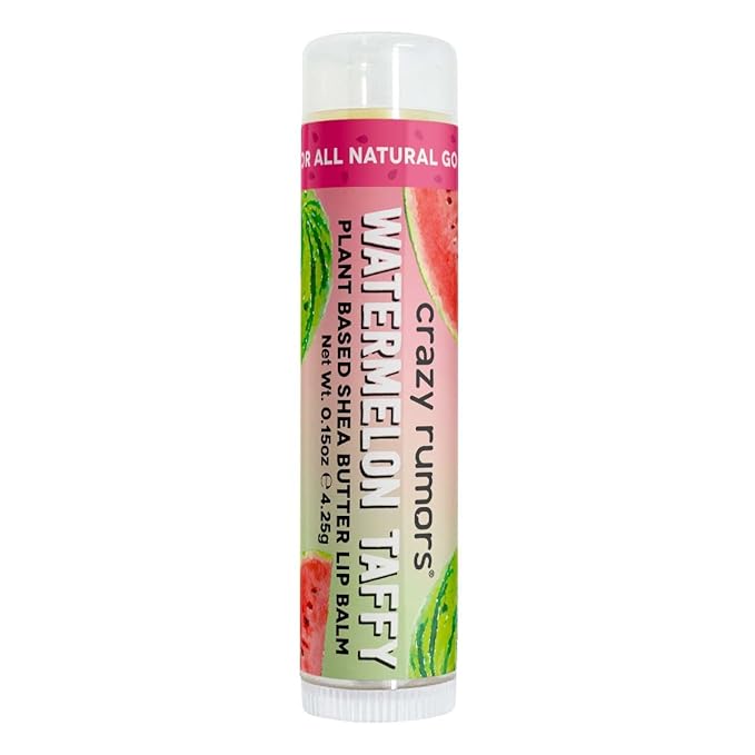 Crazy Rumors Watermelon Taffy Lip Balm. 100% Natural, Vegan, Plant-Based, Made in USA (1-Pack)-Velvo Beauty