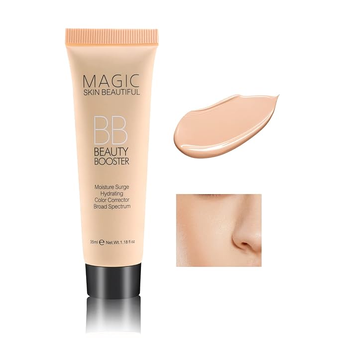 Boobeen Hydrating BB Cream, Full-Coverage Foundation & Concealer, Color Correcting Tinted Moisturizer for All Skin Types - Evens Skin Tone-Velvo Beauty