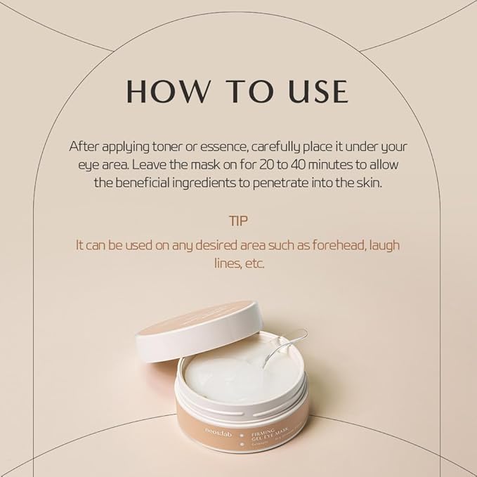 Firming Gel Eye Mask 60ea (30pairs) - Refreshing Hydrogel Eye Patch with Collagen, Peptide, Rice Ceramide, Lactobacillus Ferment for a Firm Eye Area, Reduces Fine Lines, Eye Bags, Puffy Eye-Velvo Beauty