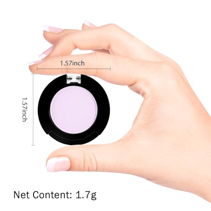 Monochrome Matte Eyeshadow Makeup Palette, Highly Pigmented Light Purple Eyeshadow Palette, Matte Pressed Powder Eye shadow Makeup, Single Vegan Eye Shadow, Daily Evening Women Girls Eyeshadow Gift12#-Velvo Beauty