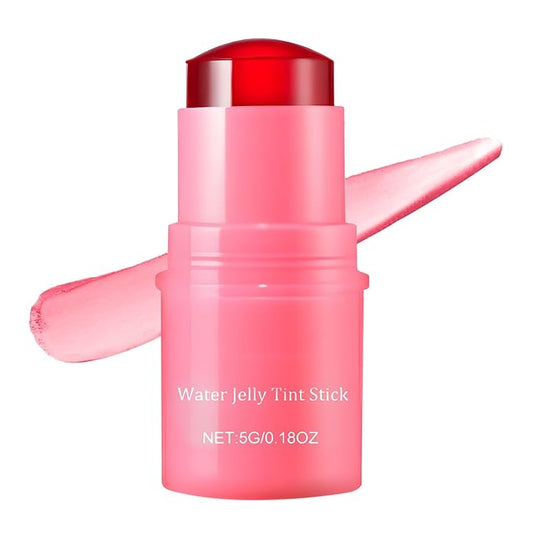 Milk Jelly Blush Cooling Water Jelly Tint, Milk Jelly Tint Jelly Blush Stick, Milk Lip And Cheek Stick, Sheer Lip & Cheek Stain, Jelly Tint Makeup (Red, Free Size)-Velvo Beauty