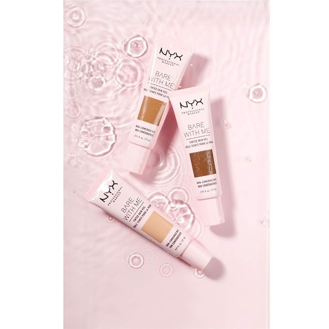 NYX PROFESSIONAL MAKEUP Bare With Me Tinted Skin Veil, Lightweight BB Cream - Nutmeg Sienna-Velvo Beauty