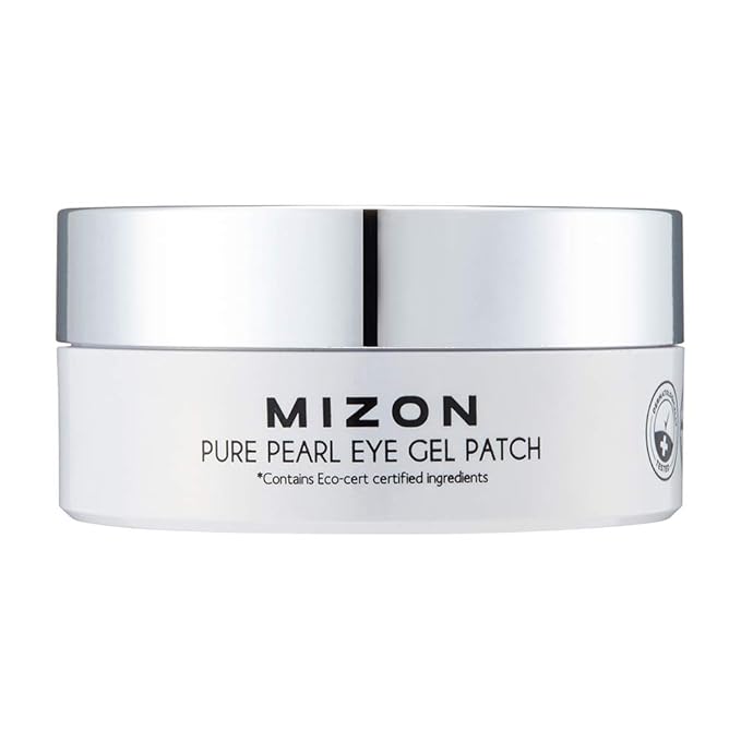 MIZON Pure Pearl Eye Gel Patch with Pearl, Diamond Powder, and Niacinamide for Radiance, Firming, and Nourishment – 60pcs – Improves Dark Circles and Luminosity-Velvo Beauty
