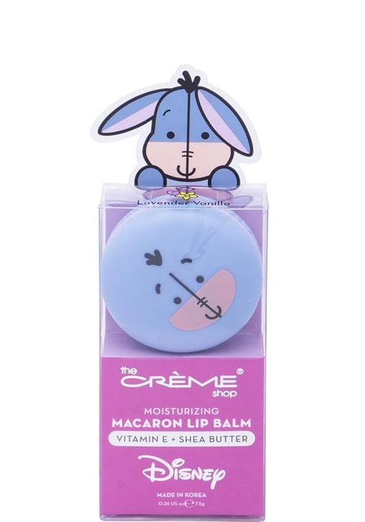 The Crème Shop x Disney Macaron Lip Balm Winnie The Pooh Lemon Honeycomb Crème Korean Scented Pocket Portable Vitamin E Shea Butter (Eeyore (Lavender Vanilla))-Velvo Beauty