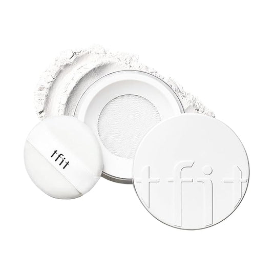 Translucent Set Finishing Powder - Sebum Control Face Loose Powder, Matte & Silky Finish, Lightweight, Long-lasting, Korean Makeup, 0.24 Oz. (01 White, 0.24 Oz.)-Velvo Beauty