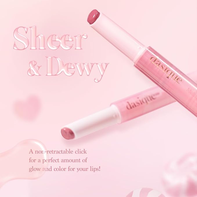 Dasique Melting Candy Balm (#01 Gentle Peach) | Glossy Balm | Moisturizing | For dry Lips | Vegan-Velvo Beauty