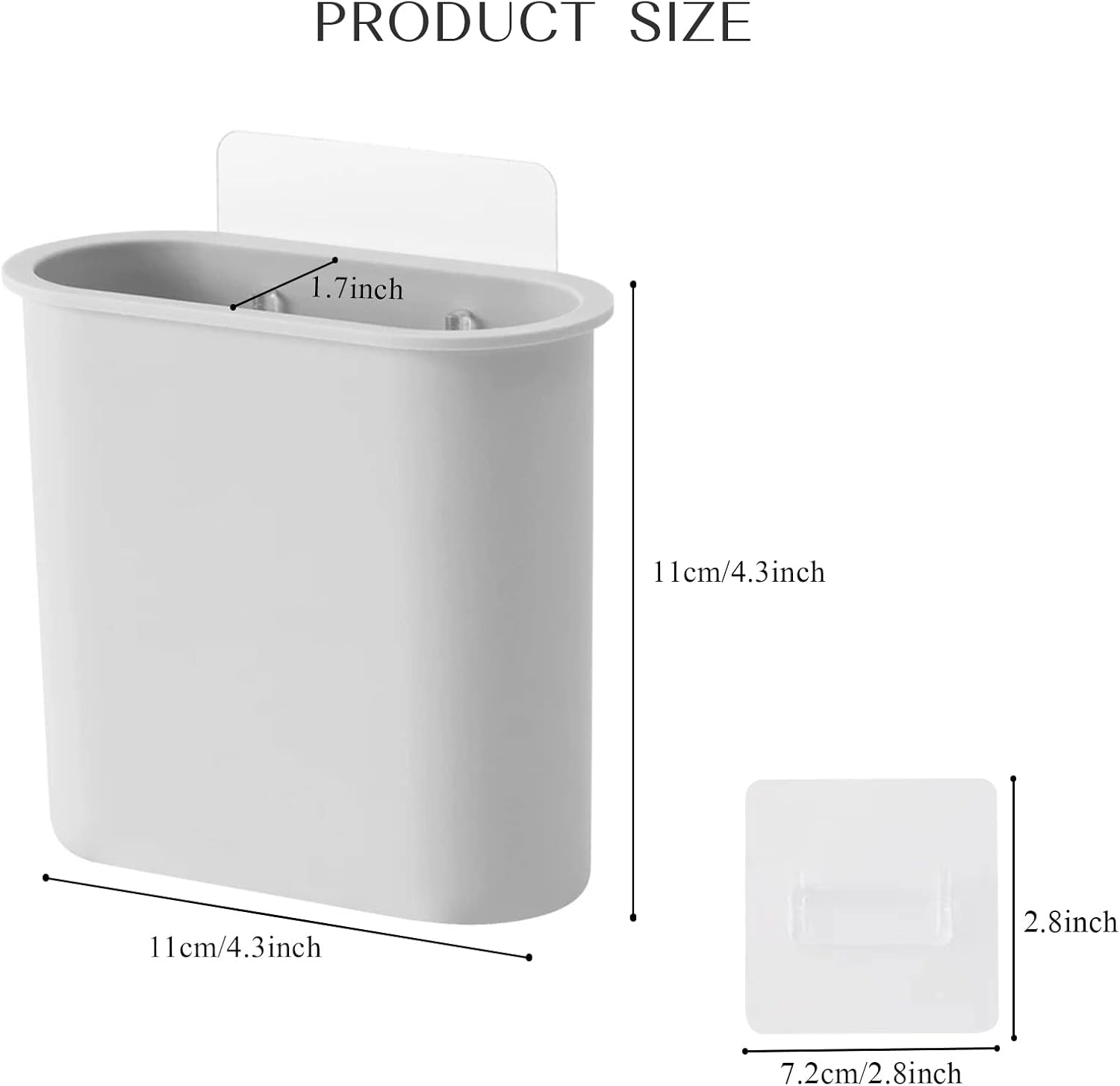 Toothbrush Holder Wall Mounted for Bathroom, Wall Toothbrush Holders for Electric Toothbrush, Toothpaste, Razor, Self Adhesive Wallmount Organizer (Grey-Velvo Beauty