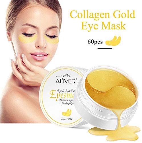 30 Pairs Under Eye Treatment Patches,24k Gold Under Eye Mask for Wrinkles,Puffy Eyes & Bags,Dark Circles,Under Eye Gel Pads,Eye Mask with Hyaluronic Acid-Velvo Beauty