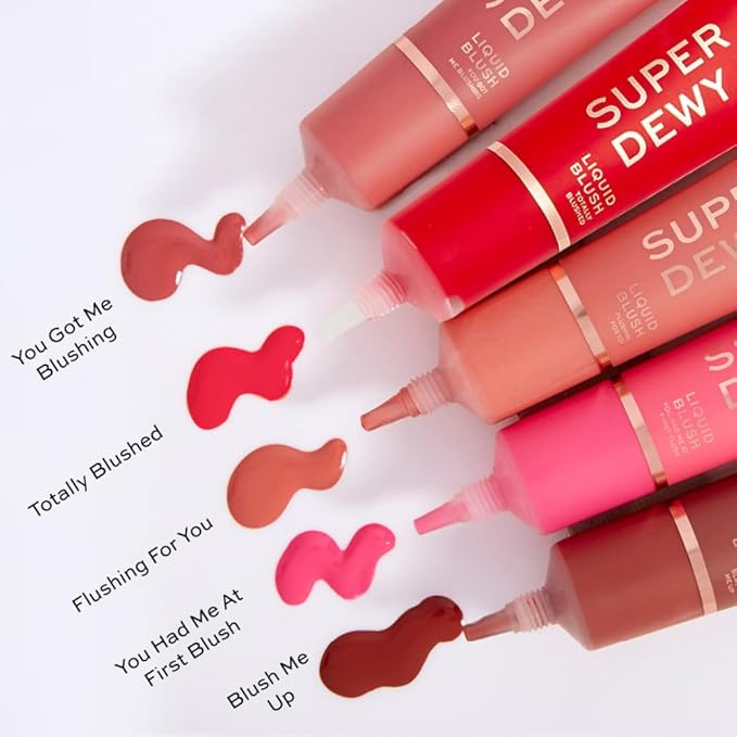 Revolution Beauty, Superdewy Liquid Blush, Richly Pigmented & Buildable, Blendable Formula, You Had Me At First Blush, 0.5 Fl. Oz.-Velvo Beauty
