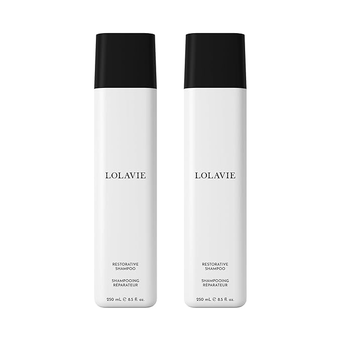 LolaVie Restorative Shampoo - 8.5 oz, 2 Pack - Repairs Look of Damage, Protects from Breakage, Reduces Frizz for 12x Softer, Smoother Hair - Gentle, Color Safe - All Hair Types-Velvo Beauty