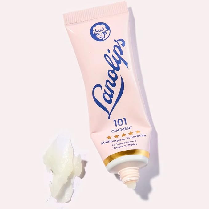 Lanolips 101 Ointment Multi-Balm, Original Superbalm - Contains Pure Lanolin Oil for Smooth, Hydrated & Healthy Lips - Natural Lip Balm for Dry Lips, Cuticles & More (0.52 oz)-Velvo Beauty