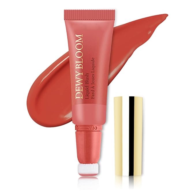 Blush Beauty Wand,Matte Face Blush Contour Wand with Cushion Applicator,Smooth Creamy Liquid Blush Wand,Blendable Blush Rouge Stick for Cheek,Cruelty-free,105 Ardour,Brownish Red-Velvo Beauty
