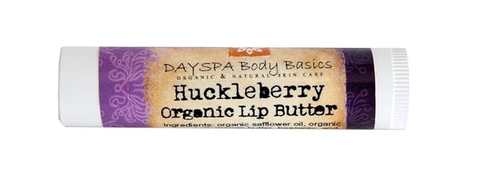 Huckleberry Lip Butter - Organic Cold-Pressed Oils & Beeswax to Soothe & Protect - Lip Balm Handmade in USA by DAYSPA Body Basics-Velvo Beauty