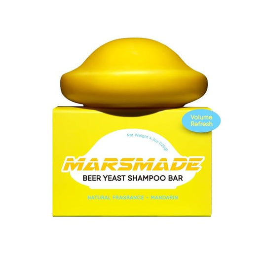 Beer Yeast Shampoo Bar 2.0 - Hydrating & Moisturizing Natural Hair Soap Bar Shampoo for Hair Volume & Scalp Nourishment - Bathing Soap Solid Shampoo for All Hair Types (120g, 4.23oz)-Velvo Beauty