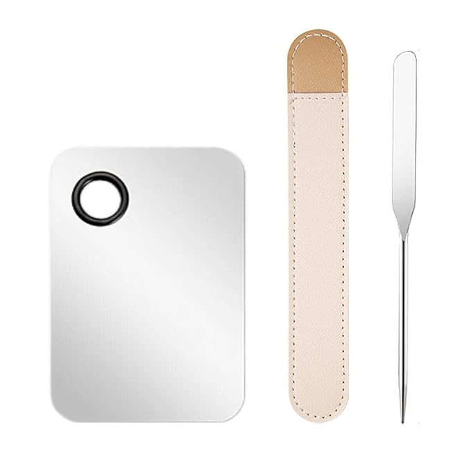 YOCASII Foundation Palette, Foundation Spatula, Makeup Mixing Palette, Makeup Spatula Tool, Makeup Mixing Tray, Nail Art Palette for Mixing Foundation Nail-Art-Velvo Beauty