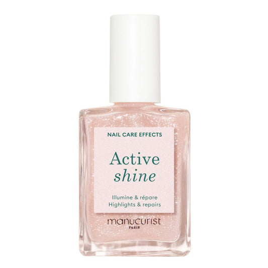 Manucurist Active Shine Illuminating & Care Nail Polish - Nail Concealer - No Lamp - Ultra-Shiny 2 in 1 Nude Gel Polish: Nail Strengthener and Growth, Highlighter & Care - Damaged Nails Repair-Velvo Beauty