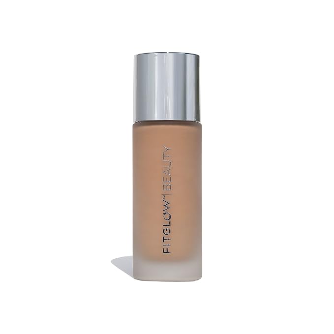 Fitglow Beauty - Natural Foundation+ Photo-Filtering Foundation | Vegan, Woman-Owned Clean Beauty (F4 - Medium Tan, Neutral Undertones)-Velvo Beauty