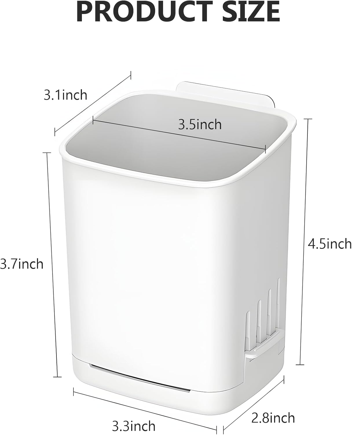 Toothbrush Holder Cup Wall Mounted Drill-Free for Bathroom Shower Electric Toothbrush Toothpaste Razor Holder Removable Waterproof Sturdy Self Draining, Tableware Holder for Kitchen(1pcs&White)-Velvo Beauty