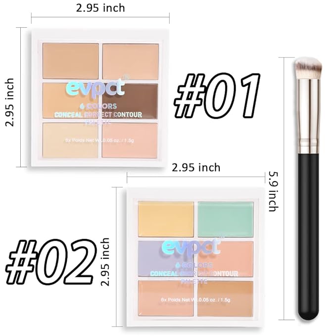 Concealer Cream Makeup Palette Color Corrector,Under Eye Brightener Concealer Dark Circle Concealer Palette,Waterproof Foundation Cream Based Makeup Palette Full Face Contour Kit for Beginners-Velvo Beauty