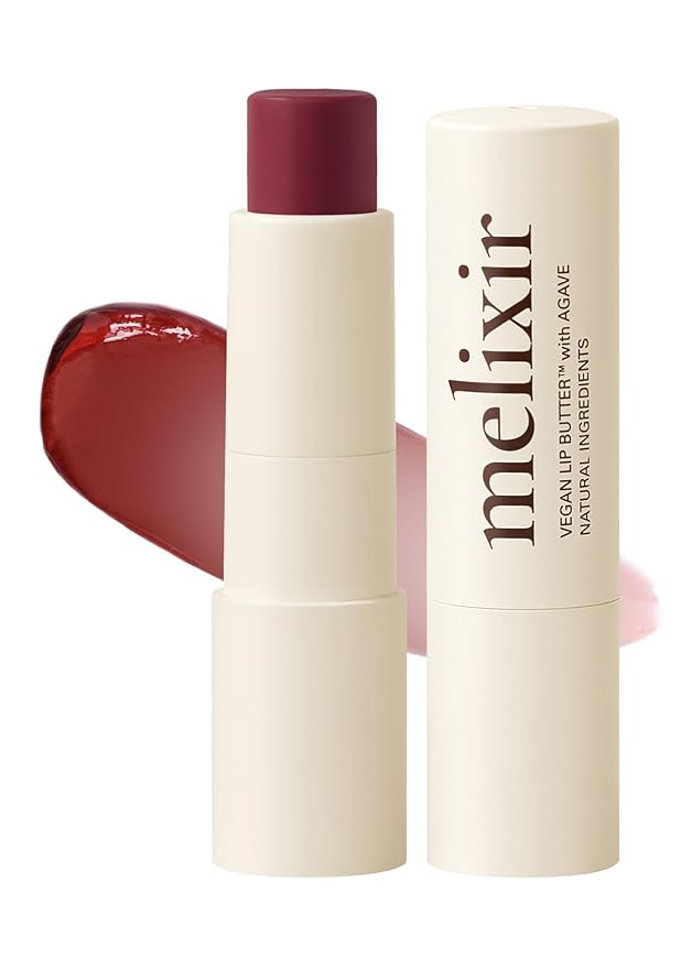 Melixir Vegan Lip Butter #11 Autumn Rain (+11 more colors), Deep Nourishing Tinted Lip Balm for Dry Lips, Bee-Free, Petrolatum-Free, Plant-Based, Hydrating for Cracked & Chapped Lips, Travel Essential-Velvo Beauty