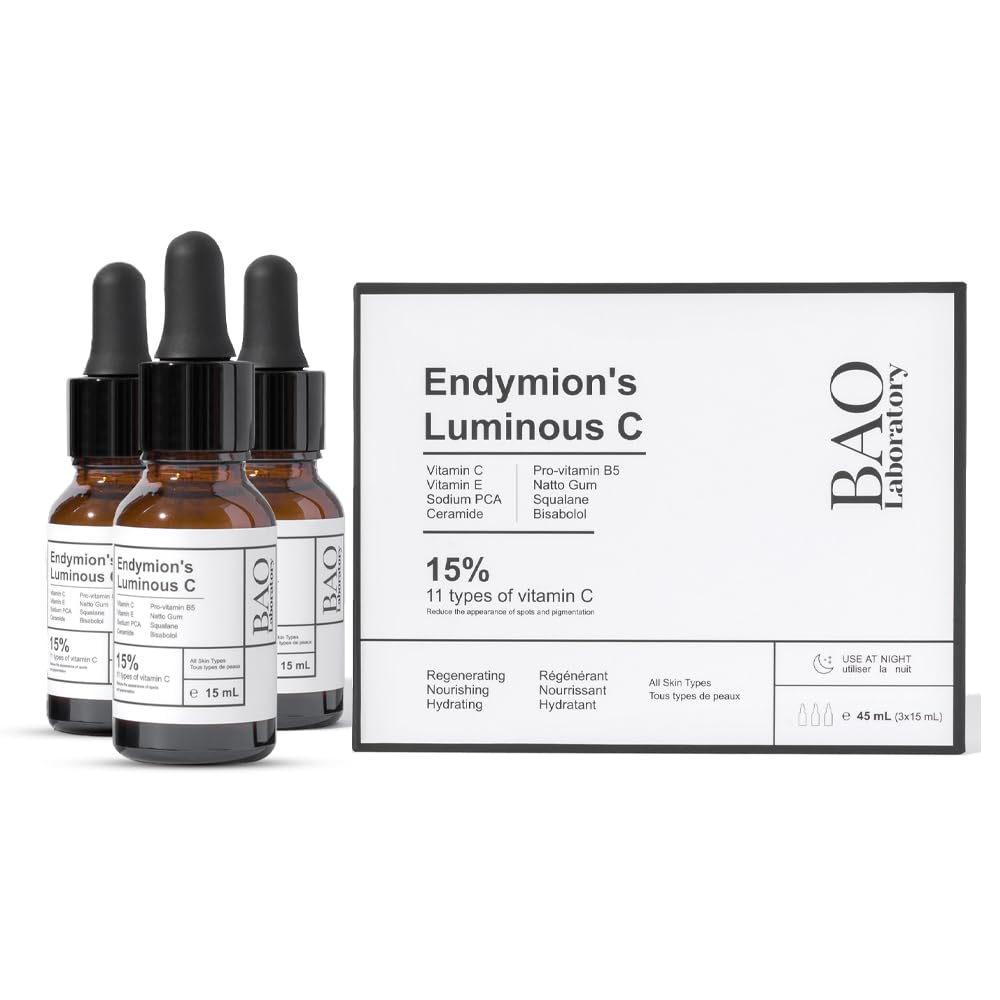 ENDYMION’S LUMINOUS C Face Serum | Bisabolol, Squalane, Vitamin C &E | Multi Vitamin Serum for Brightening, Regenerating And Refreshing Skin| For All Skin Types (45 ML)-Velvo Beauty