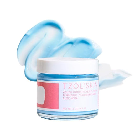 TZOL’SKIN - Youth Igniter Eye Gel - For Tired Eyes - Reduces Look of Puffiness, Fatigue & Dark Circles - Hydrating & Smoothing - Caffeinated - No Paraben, Silicones & Sulfates - Vegan - Cruelty Free-Velvo Beauty