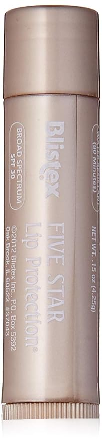 Blistex Five Star Lip Protection, SPF 30-0.15 oz (Pack of 6)-Velvo Beauty